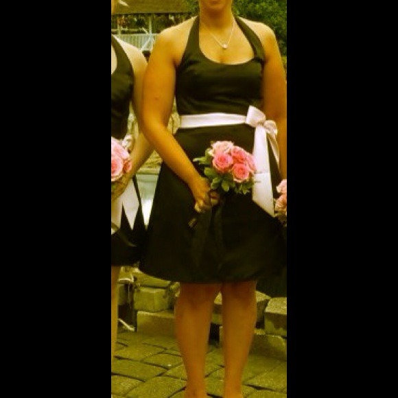 Black dress with sash