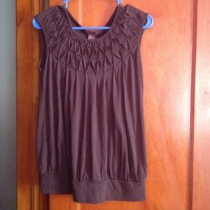 Silky brown tank top (dressy)
