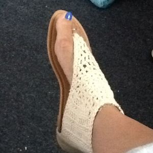 Cream color sandals