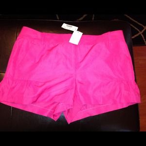 J Crew hot pink shorts with ruffles on side bundle
