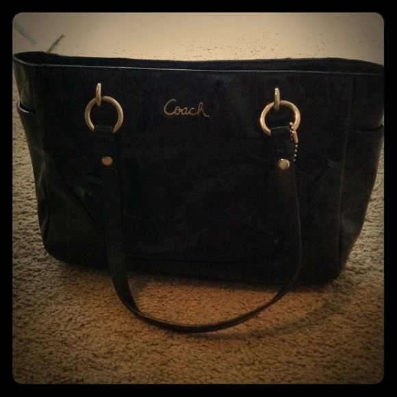 Black Leather Coach Bag