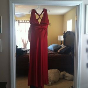 Red formal dress