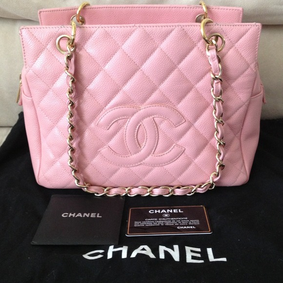 CHANEL Handbags - Authentic Chanel Pink Caviar Petite Shopper Tote