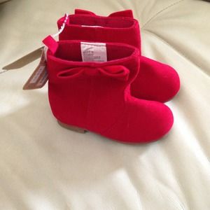 Toddler Crazy 8 Faux Suede Red Ankle Boots