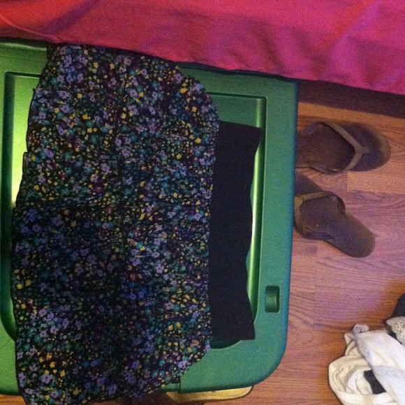 Floral ruffle skirt