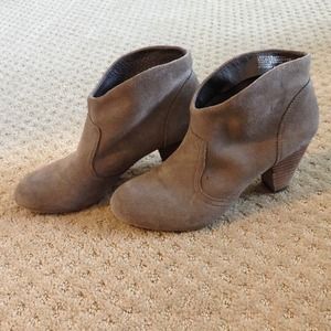Brown Suede Booties