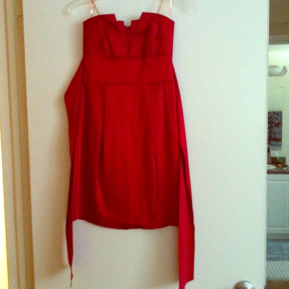 Red Strapless Dress