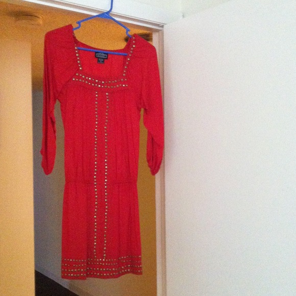 Angie Red Accent dress