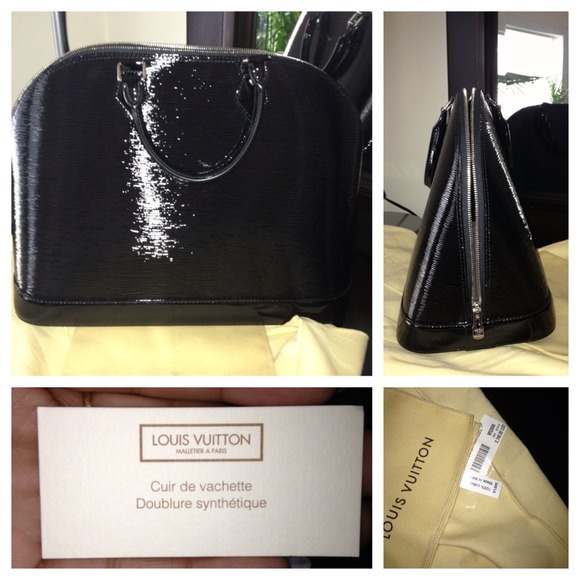 Louis Vuitton 100% Authentic Alma  EPI NOIR ELEC - Picture 2 of 4