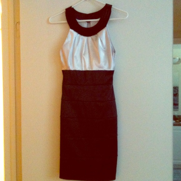 Formal Black and White Dress