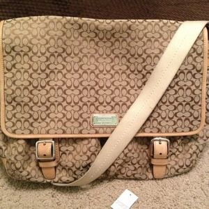 Authentic large Coach messenger bag