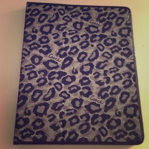 Coach ocelot iPad cover with stand.