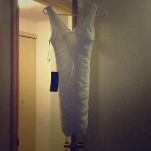 Size small BeBe white dress with tag