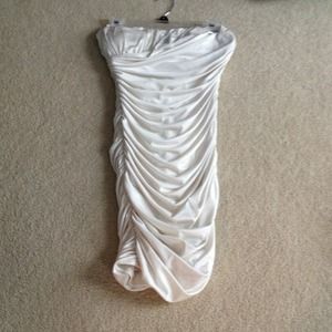 Off- white body-con dress