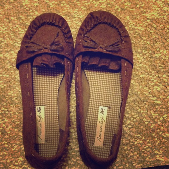 Dark brown flats