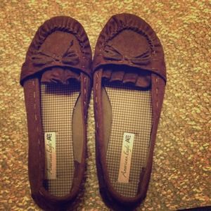 Dark brown flats