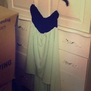 Wet Seal - high-low black/teal dress