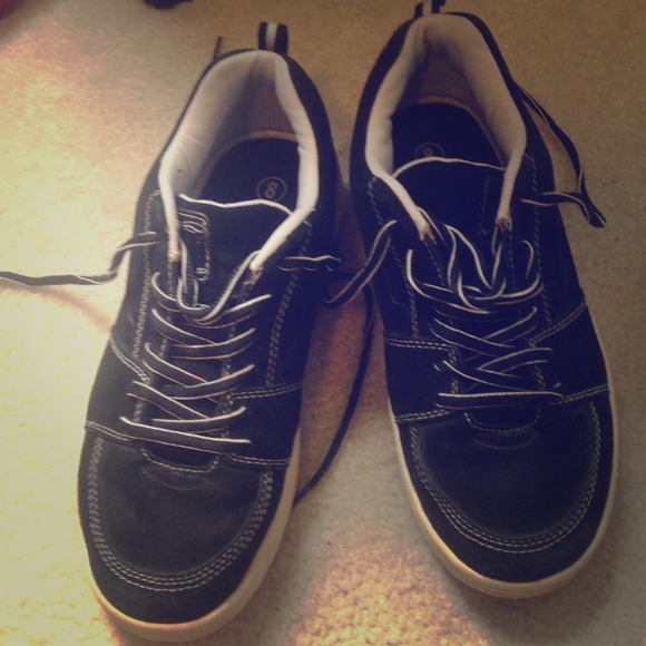 Black and white vans