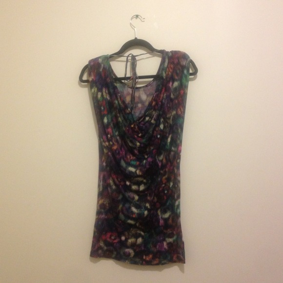 ⬇REDUCED⬇ Armani Exchange Purple Print Top - Picture 2 of 3