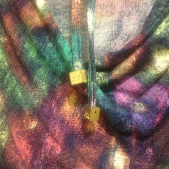 ⬇REDUCED⬇ Armani Exchange Purple Print Top - Picture 3 of 3