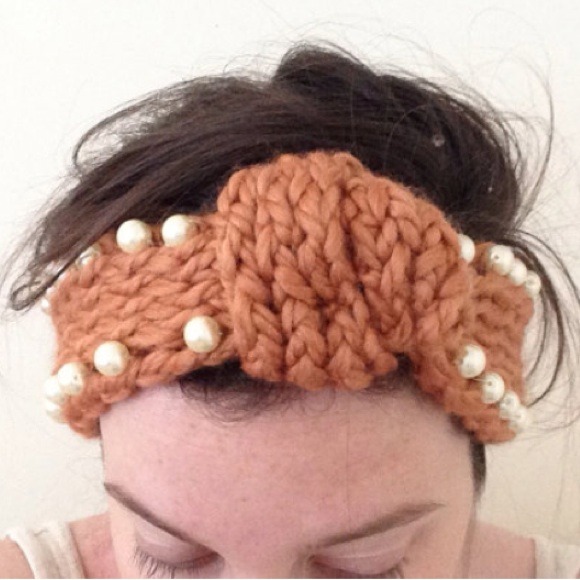 🌾Handmade Knitted Pearl headband 🌾