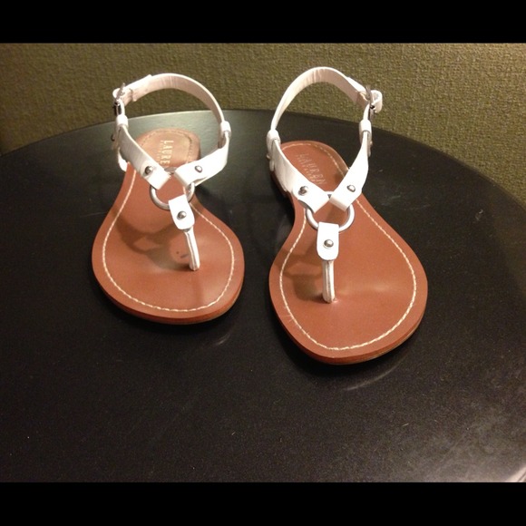 Ralph Lauren white sandals