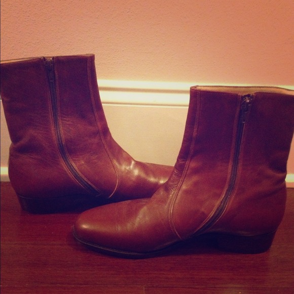 Gently Worn 100% Genuine LEATHER Ankle Boots