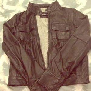 "Members Only" Authentic Leather Bomber Jacket