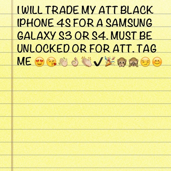 IPHONE 4S FOR SAMSUNG GALAXY. AT&T ONLY OR UNLOCK