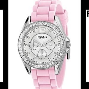 Authentic FOSSIL  baby pink watch!