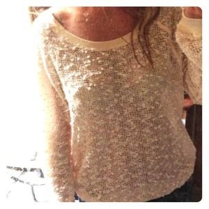 Light weight cream colored sweater