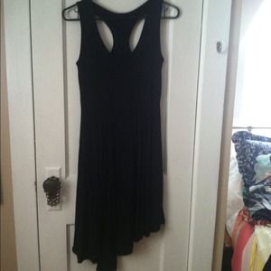 black multi length dress.