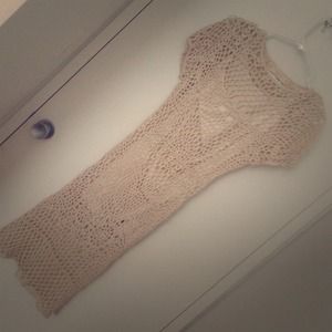 SOLD!!! mid length Festival Crochet Dress