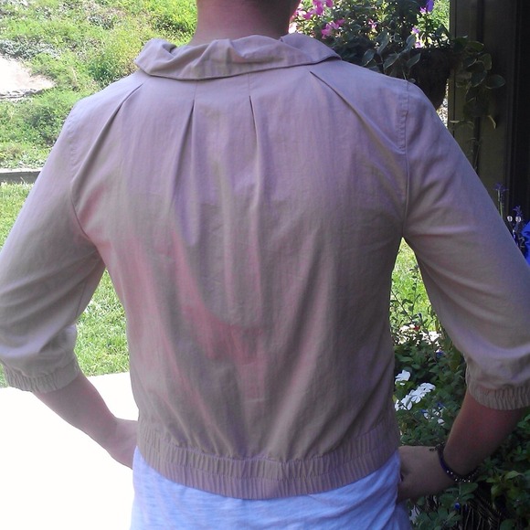 💥reduced light cropped khaki jacket - Picture 2 of 2