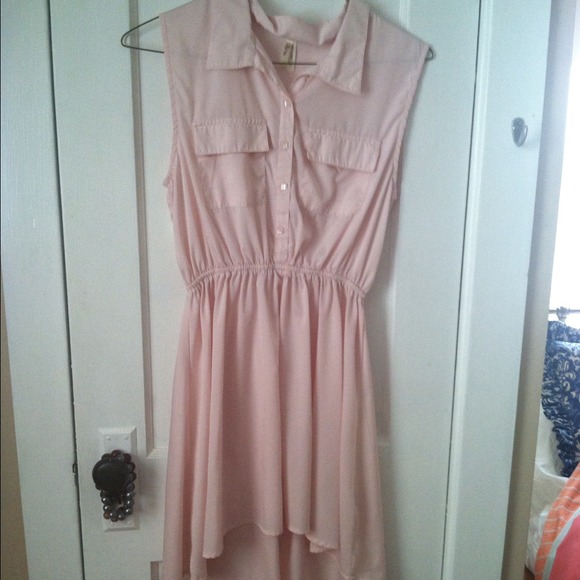sheer highlow dress. buttons up front. - Picture 1 of 1