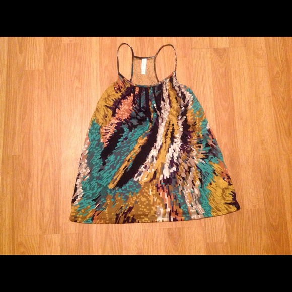 Multi color top.