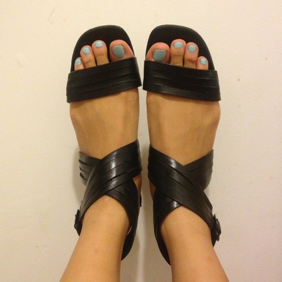 SOLD - Via Spiga Kitten Heel Wrap Sandals - Picture 1 of 4