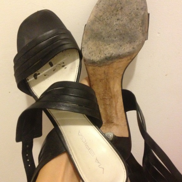 SOLD - Via Spiga Kitten Heel Wrap Sandals - Picture 4 of 4