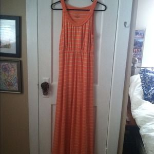 coral maxi dress
