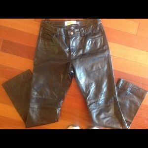 Woman's  Gap Motorcycle Leather Bootcut Pants