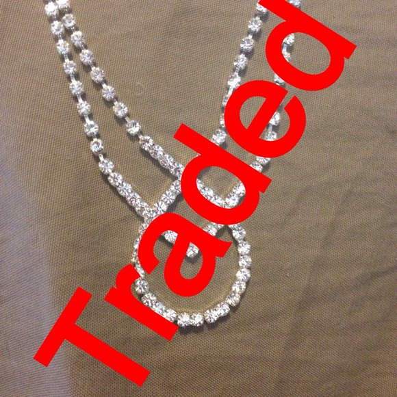 Fake diamond necklace