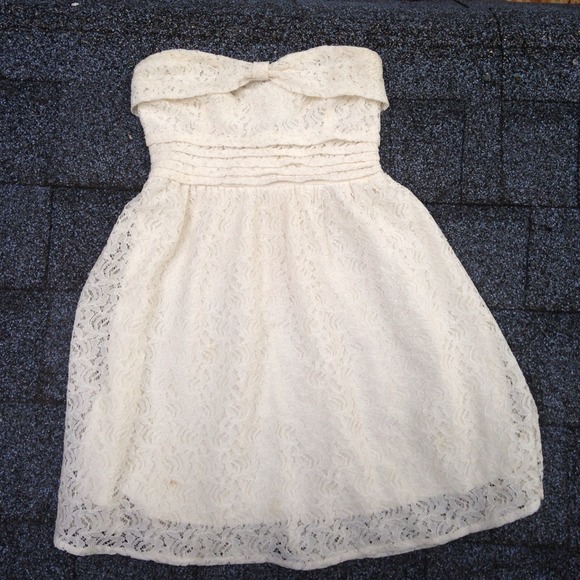 White crochet tube dress