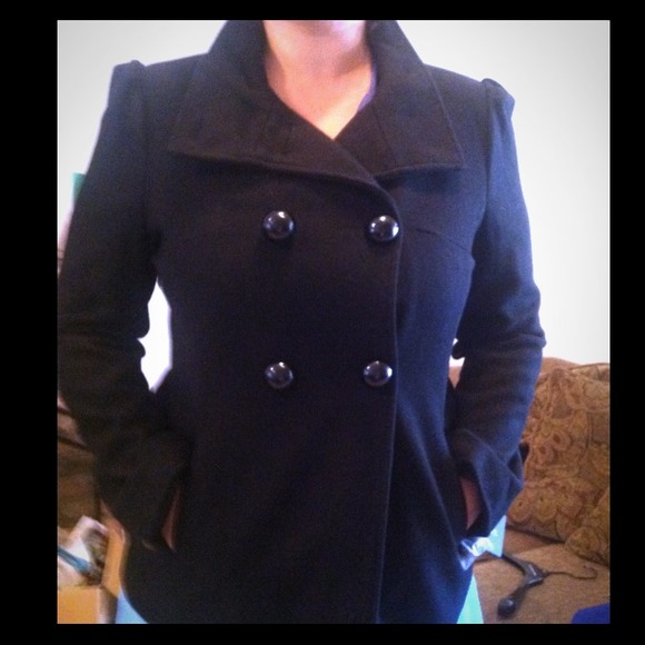 Black wool coat