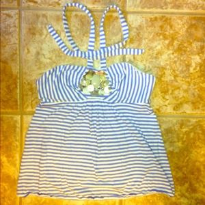 Blue and white halter ! Soooo cute !!!