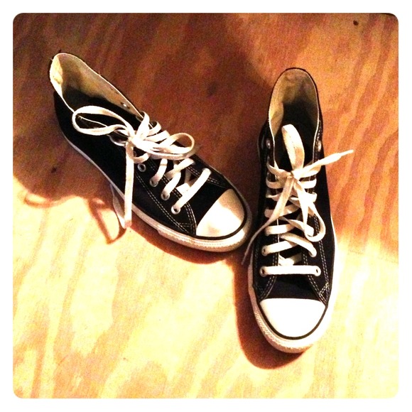 ON HOLD! Black and white Chuck Taylors!