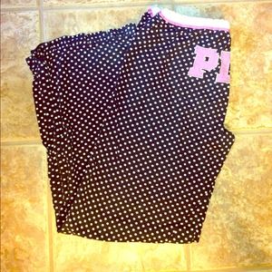 Black and white polka dot flannel pj pants.