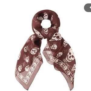 Alexander McQueen Classic Silk Chiffon Skull Scarf