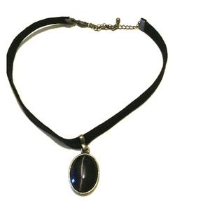 Leather strap necklace