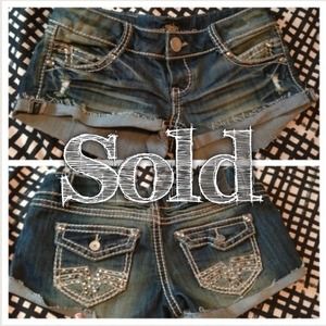 Embellished Flap Pocket Shorts