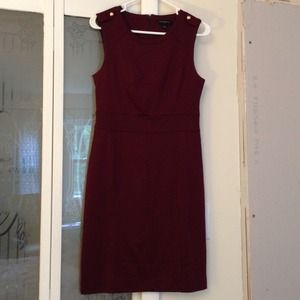 Oxblood work dress.